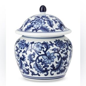 Williams Sonoma Small Ginger Jar, Floral Vines
